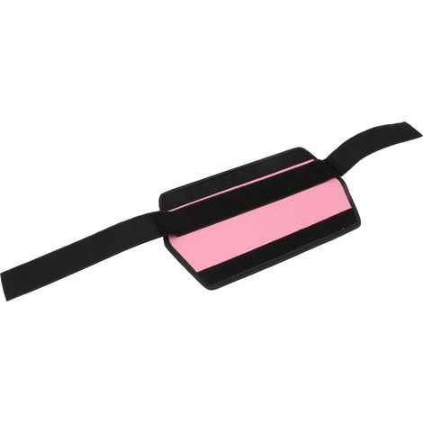 Ceinture de poussée des hanches portable en cuir PU rose, idéale pour l'entraînement au poids du bassin (hommes et femmes).