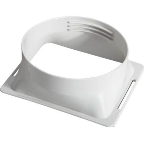 Interface de Tuyau de Conduit D'échappement Climatiseur Adaptateur, 150mm/5.9in Embout Climatiseur Mobile, Raccord pour Tuyau D'évacuation Climatiseur, Portable ABS Carré vers Rond, Fileté Un (1/5)