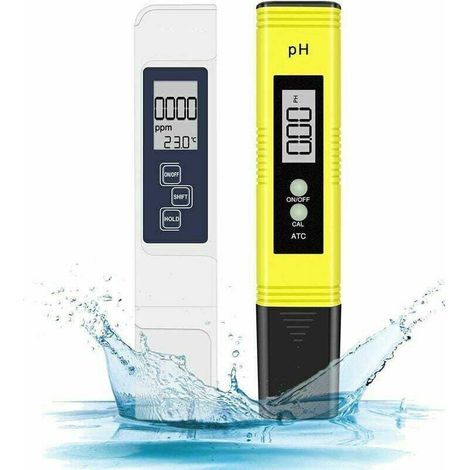 Digital pH and TDS Meter Combo, 0.05 pH pH Tester with High Accuracy +/- 2% Reading Accuracy TDS Tester, Water Quality Tester for Drinking Water/Swimming Pool/Aquarium/MUMU