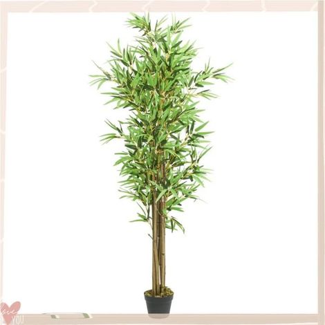 358970 Bambou artificiel 1288 feuilles 180 cm vert (1/4)