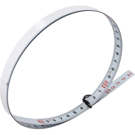 Ruban à mesurer métrique en acier avec échelle double couche transparente résistante à l'usure pour outils de travail du bois Longueur 1 à 5 m (1 milieu) (1/5)