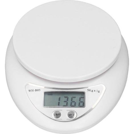 Balance électronique en plastique, écran LCD numérique de haute précision, balance alimentaire