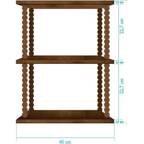 Scaffale rettangolare mona 40x50 cm marrone - Atmosphera créateur d'intérieur (1/4)