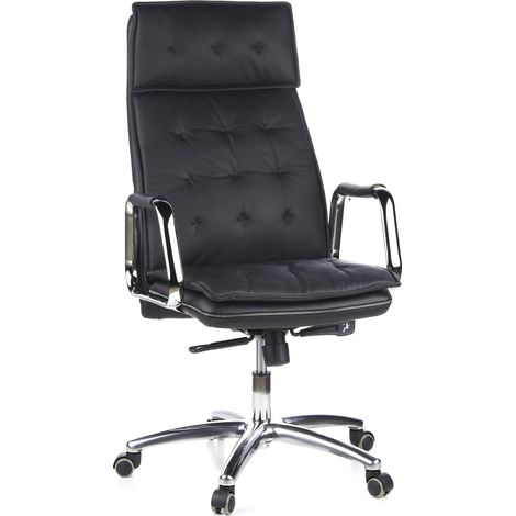 Bürostuhl / Chefsessel VILLA 20 Nappaleder schwarz hjh OFFICE