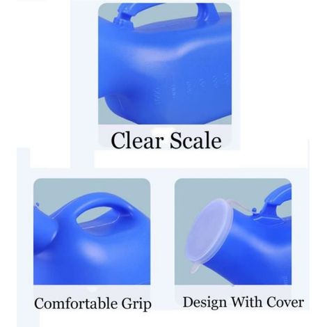 color blue Urinoir de 1200ml pour homme, bouteille urinoir pour aide au voyage, voiture, camping-Car, toilett (1/4)