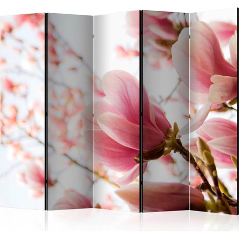 Paravent 5 Volets "Pink Magnolia" 172x225cm (1/2)