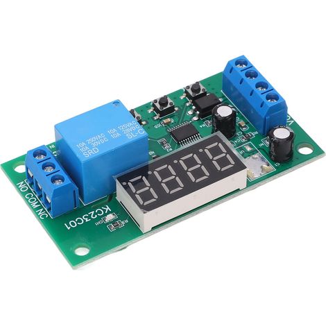 Carte relais de comptage d'impulsions multifonctionnelle, plage de mesure de 0,1 s à 9 999 999,9 s, précision de 0,01 s, module relais 1 canal, 12 V (1/5)