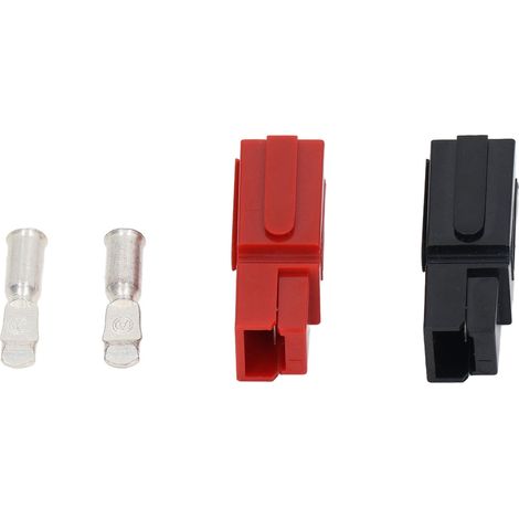 Elektrische Schnellkupplungsverbinder, Satz roter und schwarzer Stromanschlüsse, sichere Verbindung für Batterie und Verkabelung. (1/5)