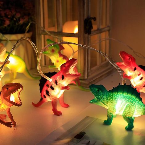 Guirlande lumineuse dinosaure à piles pour chambre d'enfant - Veilleuse LED de 3 mètres (1/5)