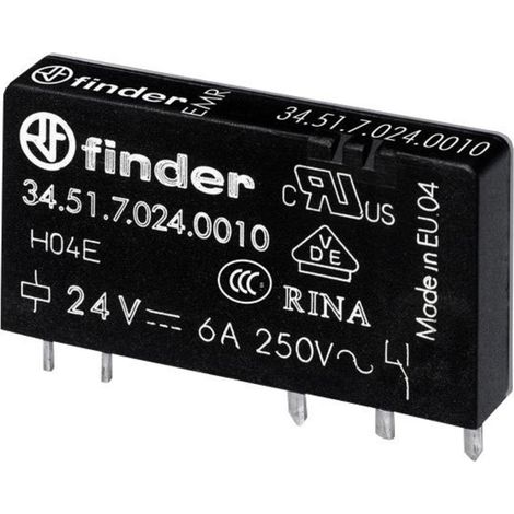 Finder 34.51.7.005.0000 Printrelais 5 V/DC 6 A 1 Wechsler 1 St.