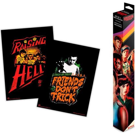 Mini carteles - ERIK EDITORES - Stranger Things - 38 x 52 cm - Papel 157 g/m2 - Decoración mural