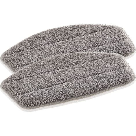Leifheit 2er Set Ersatzpads Dampfreiniger CleanTenso, Dampfbesen Wischbezug für eine porentiefe Reinigung, Dampfmop Ersatz mit Klettunterseite