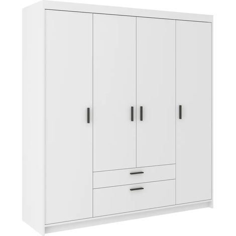 AX LIVING Schubladenschrank Garderobe weiß Schrank Storicos 4T 176,3cm