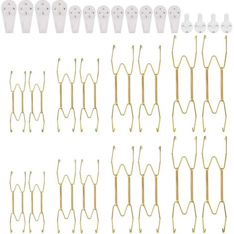 Supports Muraux Invisibles pour Assiettes Décoratives 6 à 12 Pouces, Fixations pour Suspension Murale (1/5)