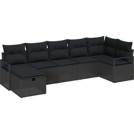 Set di divani con cuscino 5 pcs polyrattan vidaXL (1/5)