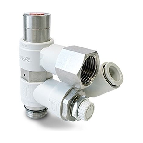 Raccord silencieux et réducteur d'échappement SMC ASP, Mâle 3/8", 10mm ( Prix pour 1 )