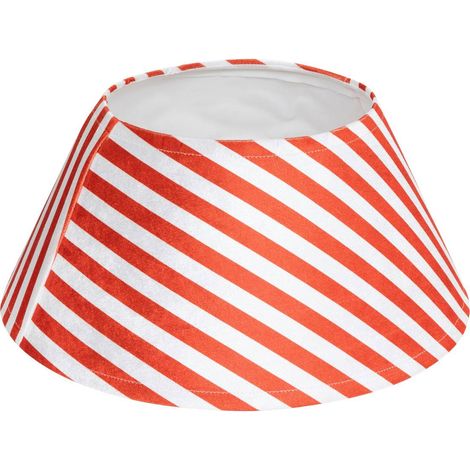 Coprialbero in poliestere d.56cm a righe bianche e rosse - Feeric lights & christmas