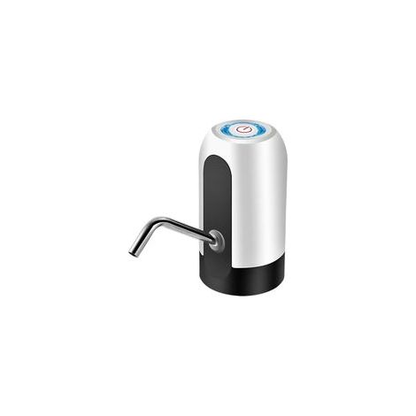Bomba de agua eléctrica automática recargable por USB, dispensador de agua con cubo, 1 pieza (blanco) - Crezuo