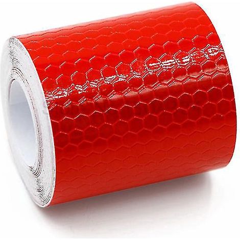 Ruban réfléchissant 3 m x 50 mm, étanche, autocollant de signalisation haute intensité, rouge (1 pièce). (1/5)