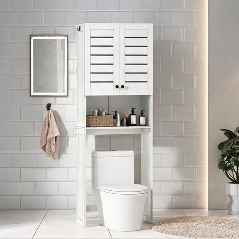 Meuble de salle de bain blanc en MDF 67 x 31,5 x 190 cm (1/5)