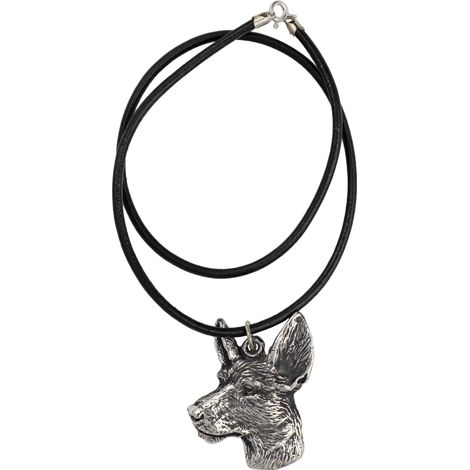 Levriero di Ibiza, Podenco Ibicenco - collana con ciondolo placcato argento per amanti dei cani, gioiello unico di Art-Dog (1/4)