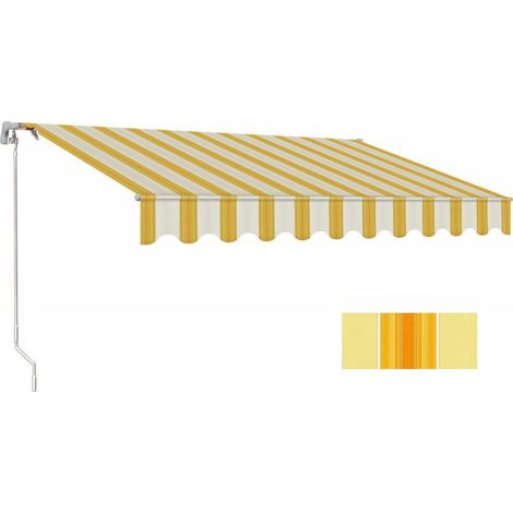 tenda da sole a barra quadra 300x200 cm - col. giallo/crema (1/2)