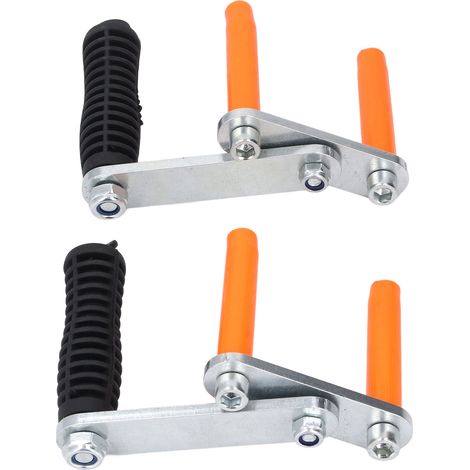 Lot de 2 pinces transporteuses acier inox 420 pour levage manutention plaques plâtre verre carrelage contreplaqué (1/5)