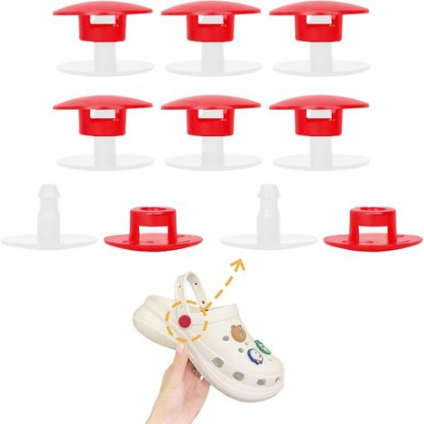 Beyamis Rivets de rechange pour chaussures à trous, rouge et blanc (lot de 16) (1/5)