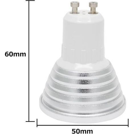 5X GU10 Ampoule Couleur 3W RGB LED Bulb Ampoule de Multicolore 16 Changement de couleur AC85-265V avec Télécommande Infrarouge (1/2)
