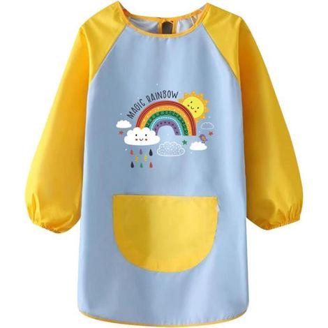 Blouse de peinture - Imperméable - Réutilisable - Enfants 135-160 cm - Manches longues - Poche avant