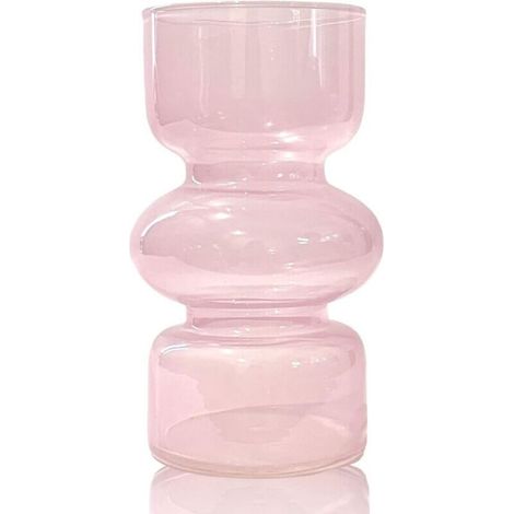 Bardusch-Vase hydroponique en Verre Rose Transparent, décoratif à Trois Couches pour intérieur, géométrique Moderne (1/5)