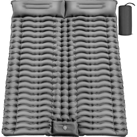 Matelas gonflable de camping en TPU, actionné au pied, à pression, léger et portable, idéal pour le camping et la randonnée en plein air, et adapté au couchage au sol. (1/5)