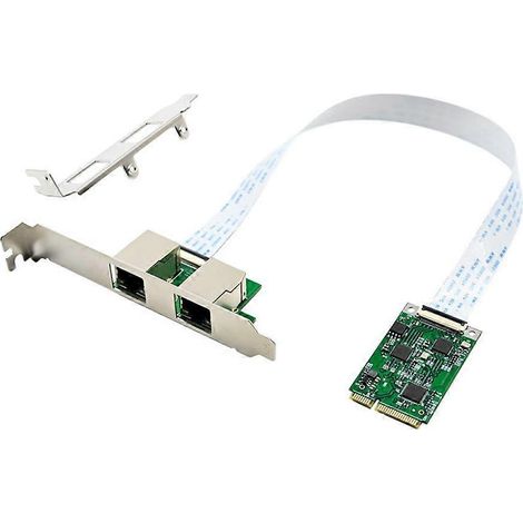 Carte réseau de contrôle industriel PCIe double port RJ45 2,5G Gigabit Ethernet 2,5G/1000/100/10 Mbps RTL8125B (1/5)