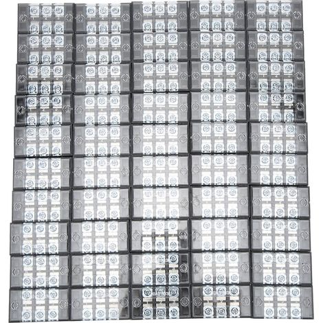 Jeu de 50 borniers TB-2508L, 3 positions, double rangée, barrette de connexion pour boîte de distribution, 25A 600V (1/5)