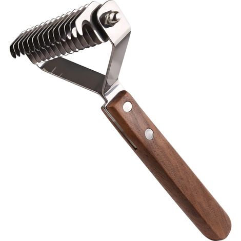 - Dog and Cat Brush, Pet Grooming Brush Effective Removal of Dead Hair and Undercoat, 14 Blades (1/5)