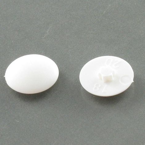 Cache tête de vis TORX T25 Diamètre de tête: 13.5 Polyéthylène blanc - 10 pièces (1/4)