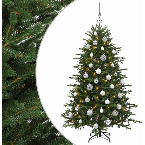 Künstlicher Weihnachtsbaum mit Weihnachtskugel 150 cm 150 LEDs vidaXL (1/5)