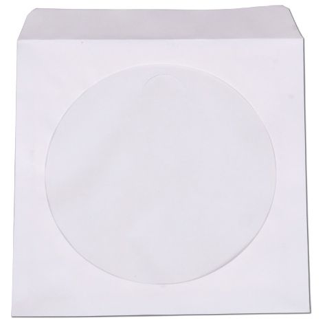 Buste per CD 127x127 mm di diametro, 100 pezzi con finestra /100pcs/
