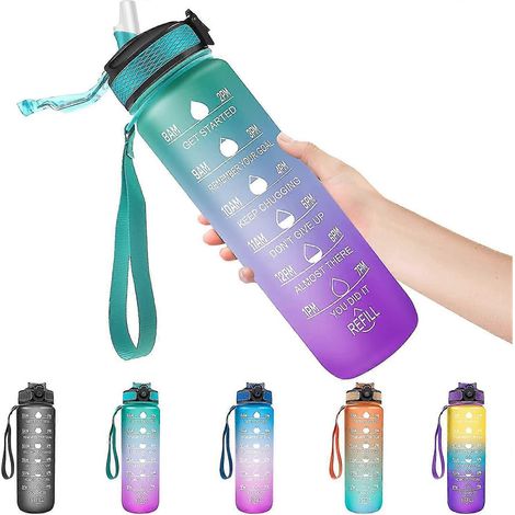 Gourde de sport 1l (verte violette) (1/5)