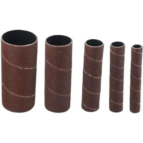 Set mit 5 Schleifhülsen für Oszillationsschleifer, 11,4 cm, Körnung 80/150/240, Aluminiumoxid-Schleifpapier für Holzbearbeitung und Metallpolitur - (1/5)