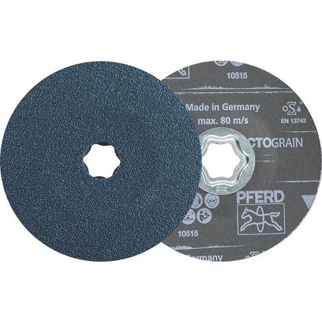 Disque fibre Combiclick VICTOGRAIN D.125mm acier K.80.fonte d'aluminium/métal non ferreux (par 25)