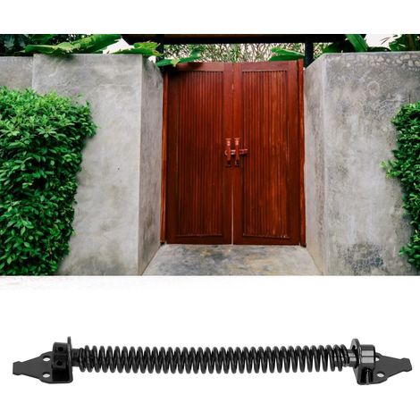 Pestillo automático con control de cierre para puertas de madera y de jardín – metal al carbono, 533 g – kit de montaje (1/5)