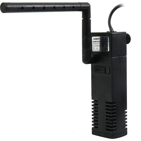 Filtre interne pour aquarium, 4 W, 300 L/h, pompe de filtration pour aquariums de 60 L, convient aux petits aquariums et aux terrariums pour tortues, dimensions : 46 x 42 x 134 mm. (1/3)