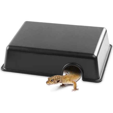 Cachette en plastique polypropylène pour reptiles serpents araignées lézards (grande cache) (1/5)