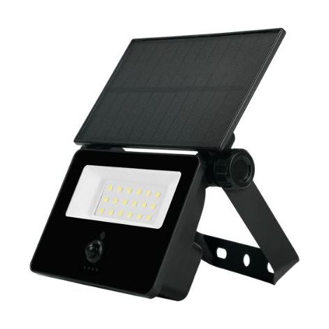 Projecteur Solaire LED 3W 300lm PIR IP65 Noir - Blanc Neutre - SILUMEN (1/3)