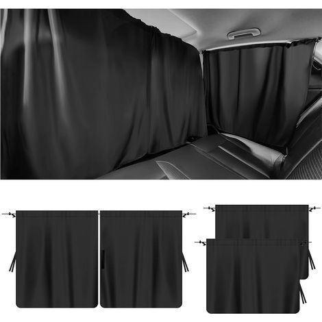 Rideaux de séparation pour voiture. rideaux d'intimité universels pour sièges auto. rideaux de séparation pour vitres latérales. pare-soleil. pour fourgonnettes et habitacles. (1/5)