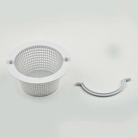 Un panier d'écumoire de piscine, adapté aux piscines extérieures hors sol, aux spas, aux filtres et aux pompes, panier de rechange universel. (1/5)