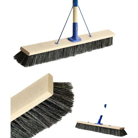Besen, 80 cm Bürstenbreite, 160 cm Gesamthöhe, Holz und Mischborsten, ergonomisches Design, vielseitig für die Reinigung von Zuhause und Straße (1/5)