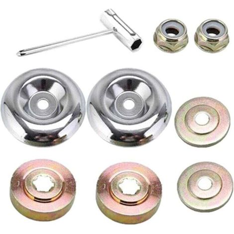 Testina per tosaerba, set di accessori per decespugliatore, kit di fissaggio dado, staffa adattatore lama per macchine da giardino, 9 pezzi -Crezuo