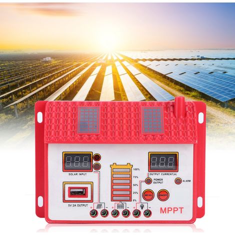Régulateur de charge solaire MPPT 12 V avec affichage LED et contrôleur de batterie à suivi du point de puissance maximale (1/5)